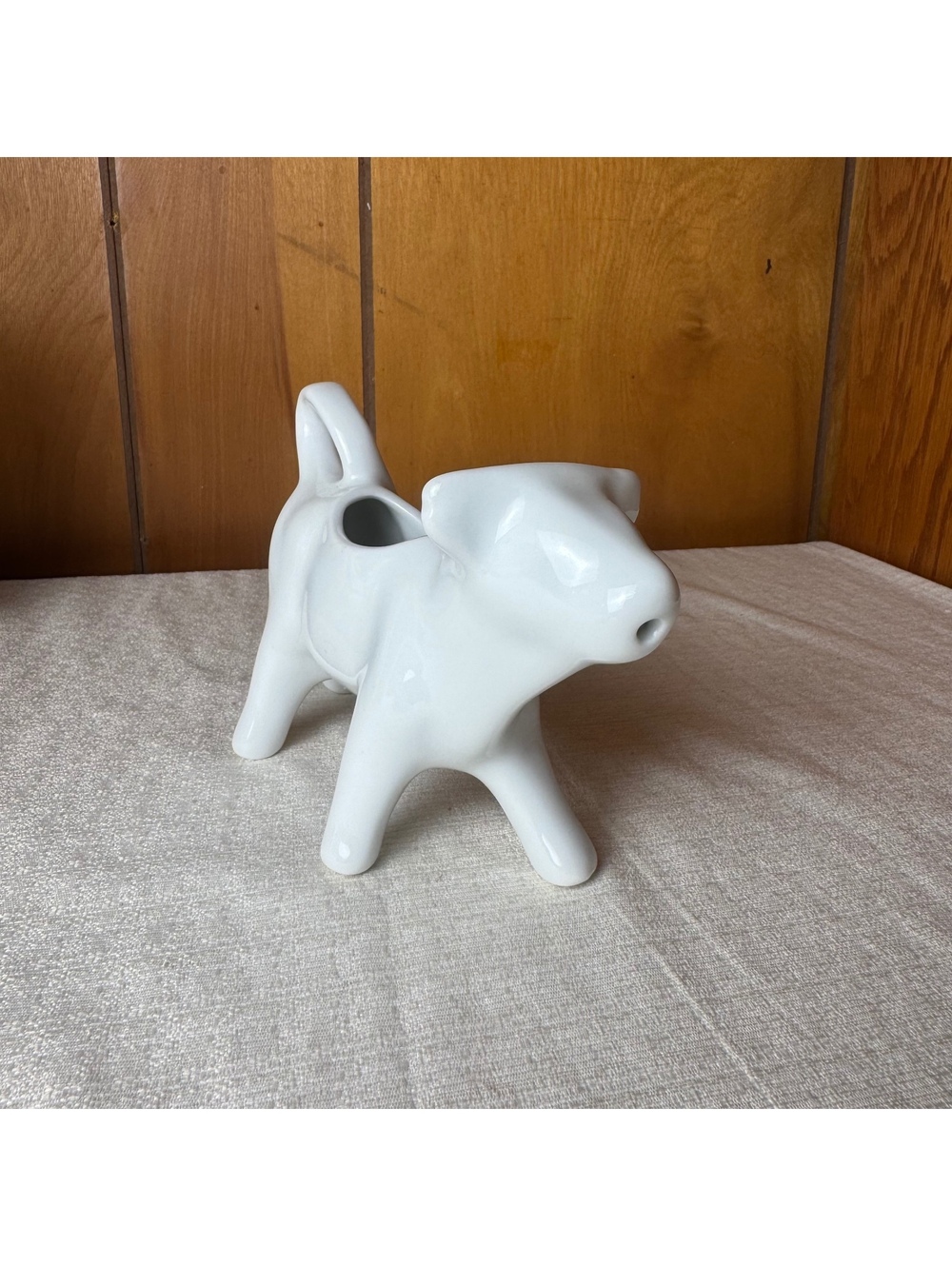 Vintage BIA Cordon Bleu Cow Creamer White Porcelain Farmhouse Kitchen Decor - Picture 4 of 9